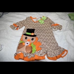 Girls thanksgiving turkey dress
